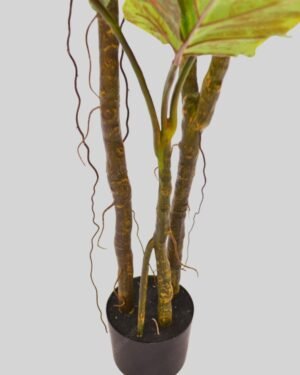 Eksklusivt Kunstig Colocasia Træ i Potte – Naturtro & Storslået (150/200 cm) - Billede 5