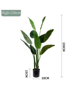 Kunstig Strelitzia (Paradisfugleplante) – Naturtro & Vedligeholdelsesfri (90/160 cm) - Billede 4