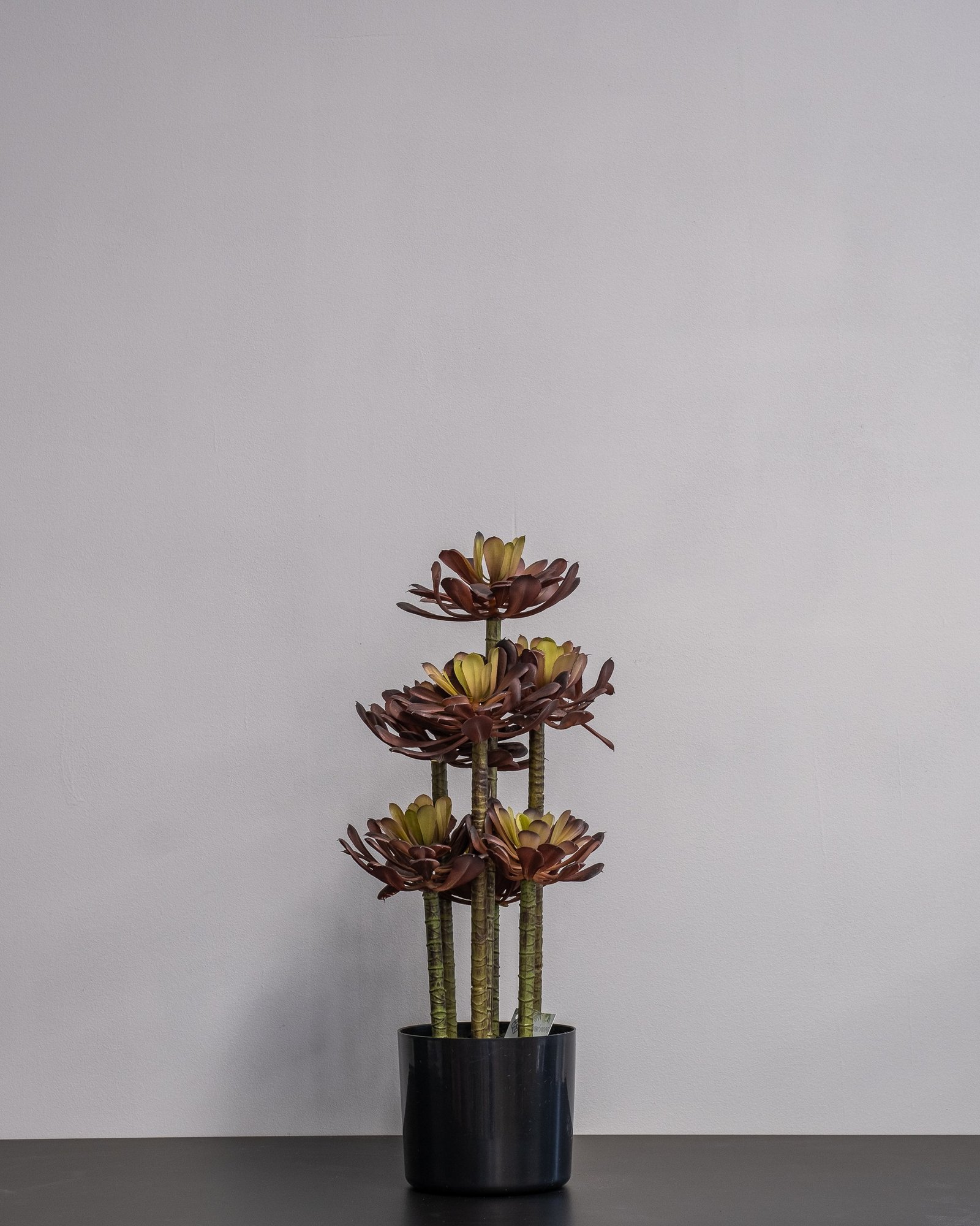 Eksklusiv Kunstig Lotus Plante i Lilla Melaminpotte – Naturtro (53 cm) 1 Kunstig Lotus