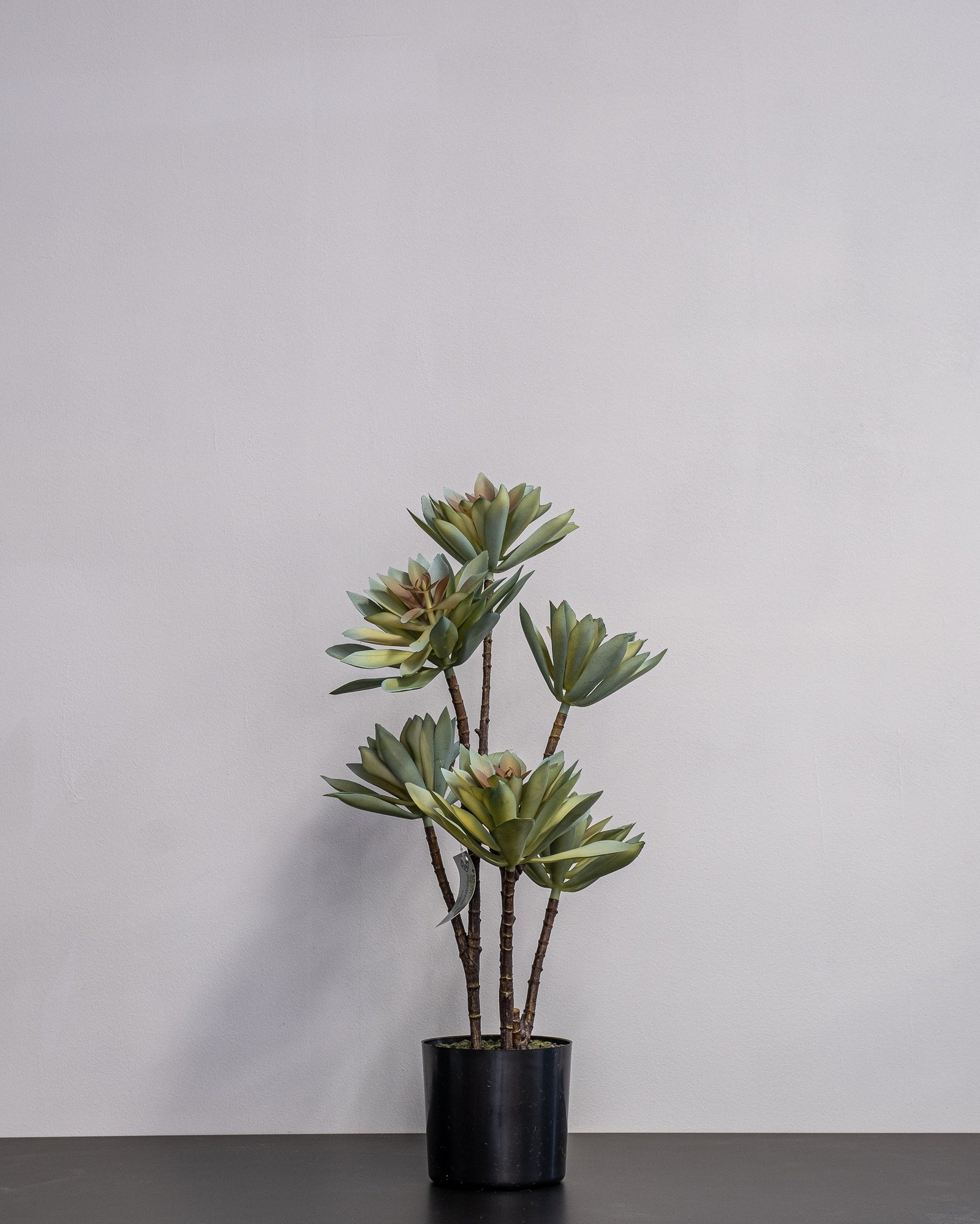 Eksklusiv Kunstig Lotus potteplante Lysegrøn i Melaminpotte - Naturtro Design (55 cm) 1 Kunstig Lotus