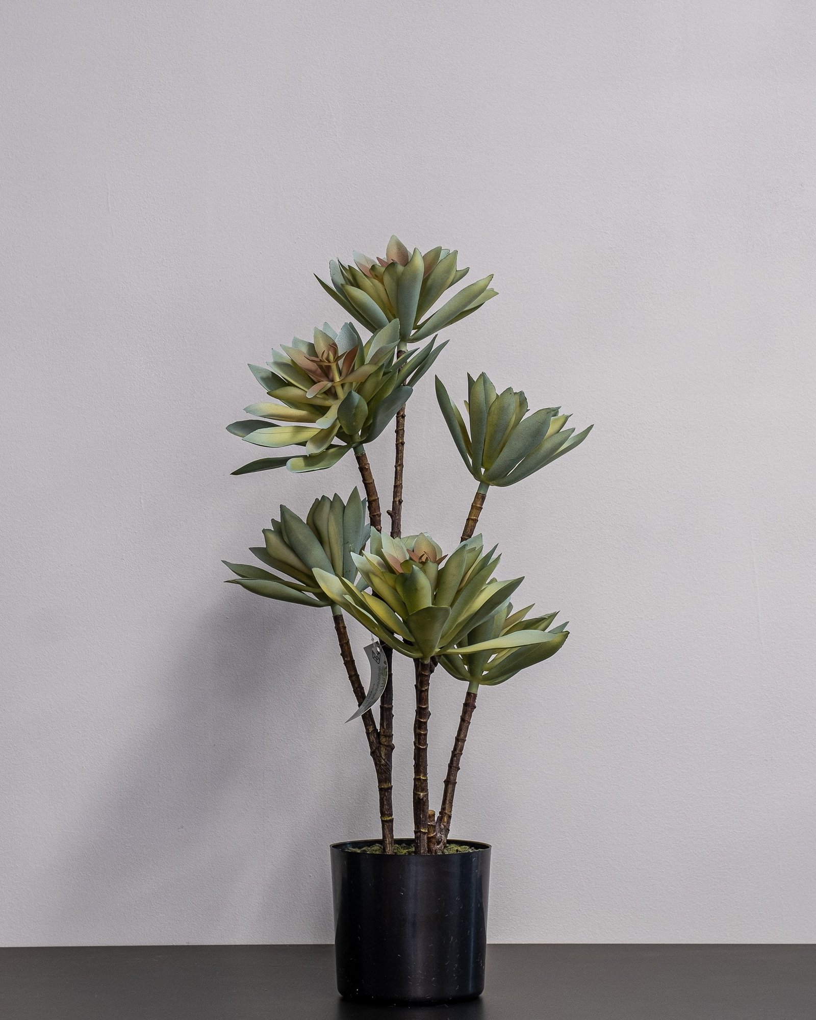 Eksklusiv Kunstig Lotus potteplante Lysegrøn i Melaminpotte - Naturtro Design (55 cm) 2 Eksklusiv Kunstig Lotus potteplante Lysegrøn i Melaminpotte - Naturtro Design (55 cm) - Billede 2