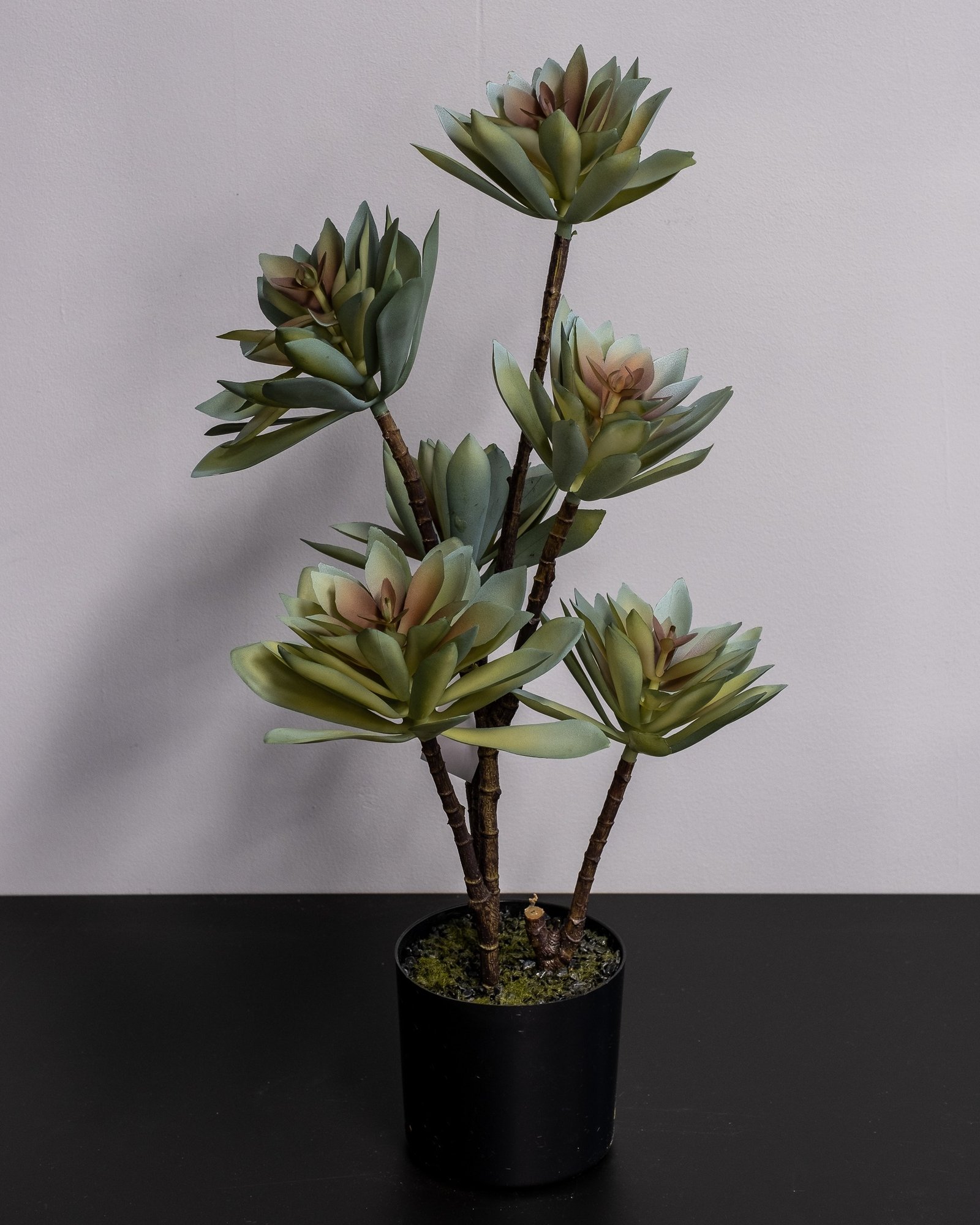 Eksklusiv Kunstig Lotus potteplante Lysegrøn i Melaminpotte - Naturtro Design (55 cm) 4 Eksklusiv Kunstig Lotus potteplante Lysegrøn i Melaminpotte - Naturtro Design (55 cm) - Billede 4