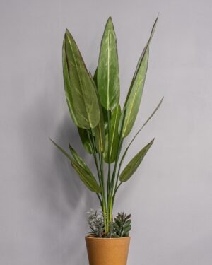 Eksklusiv Kunstig Heliconia i Melaminpotte – Naturtro Design (90 cm) - Billede 4