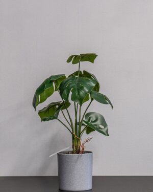 Eksklusiv Kunstig Monstera i Potte – Naturtro Design (45 cm) - Billede 3
